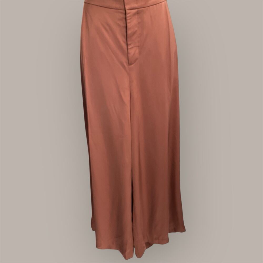 Vince Wide-Leg Pants in Rust